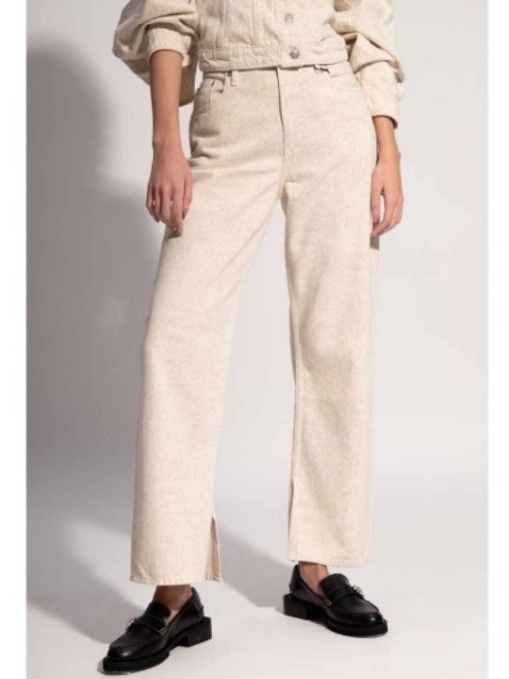 Ganni X Levi's loose straight floral print jeans
